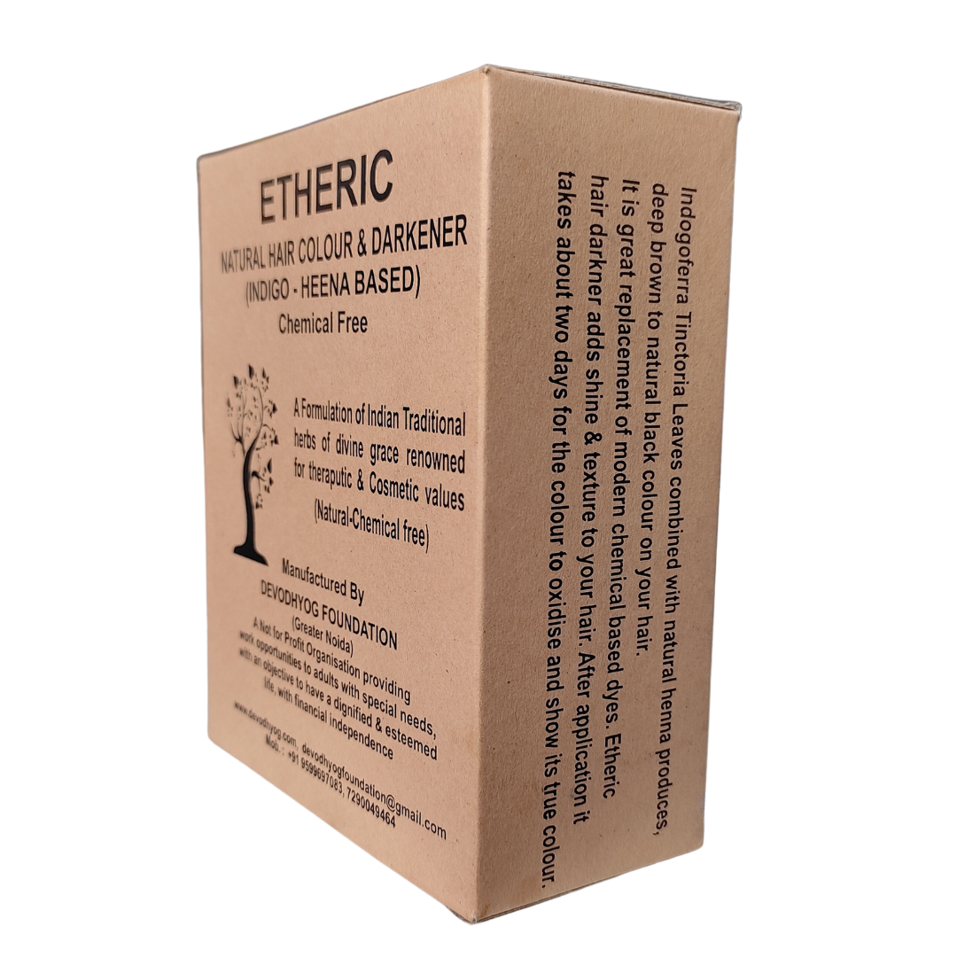 Etheric Natural Chemical Free - Indigo & Henna Powder based Hair Color Dye | Ammonia & PPD free